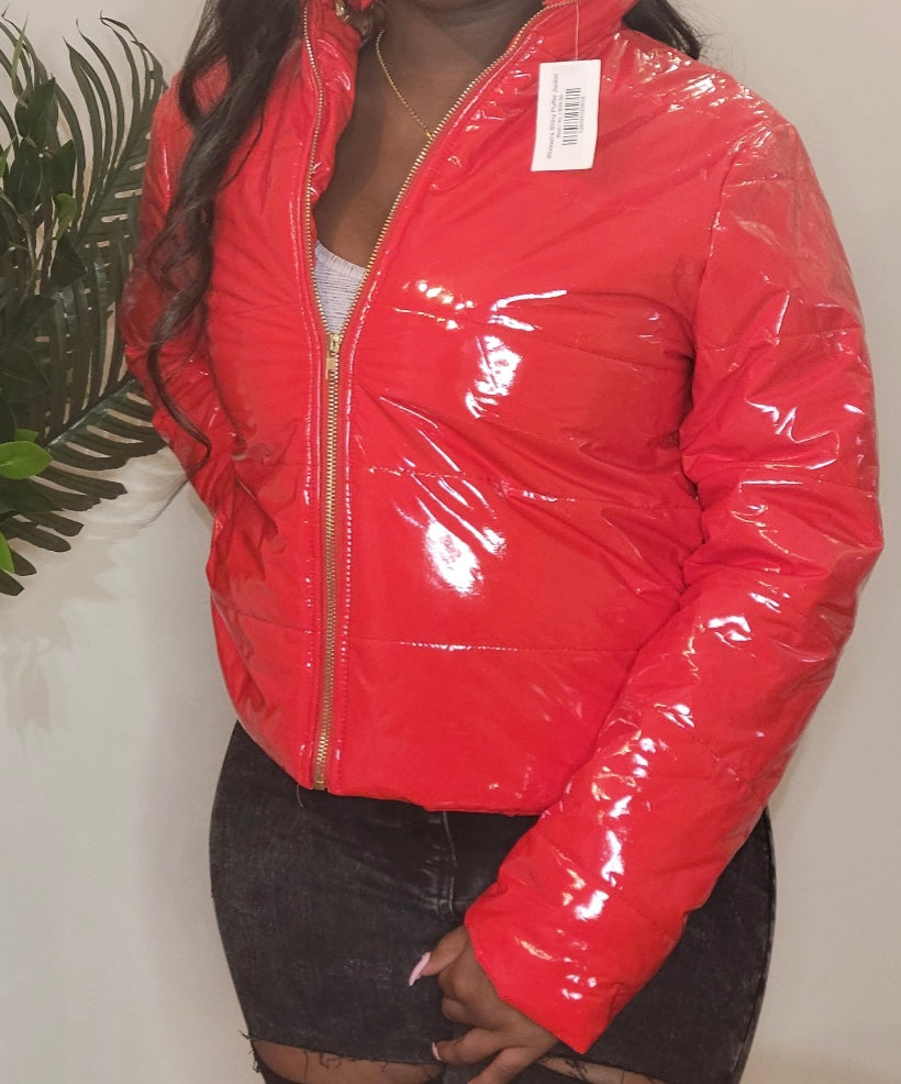 Women's Shiny Puffer Jacket