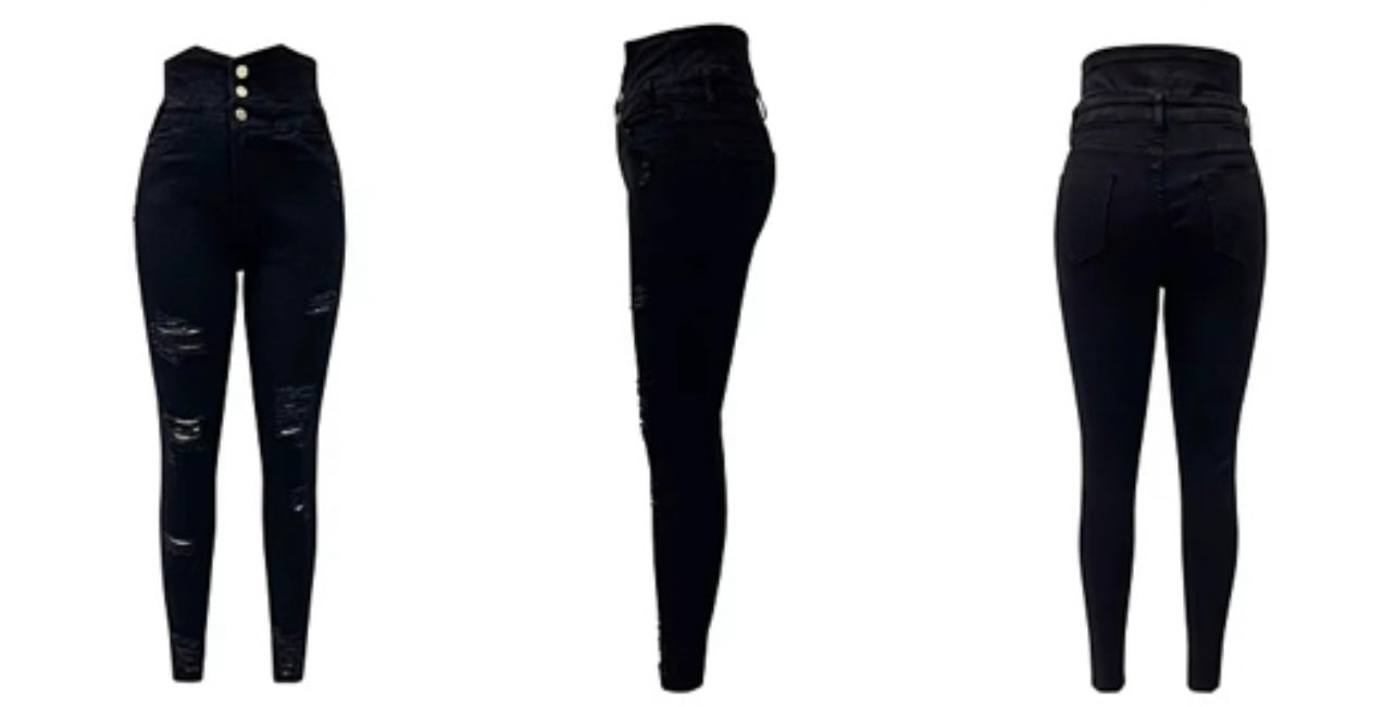 High Waisted Denim Jeans