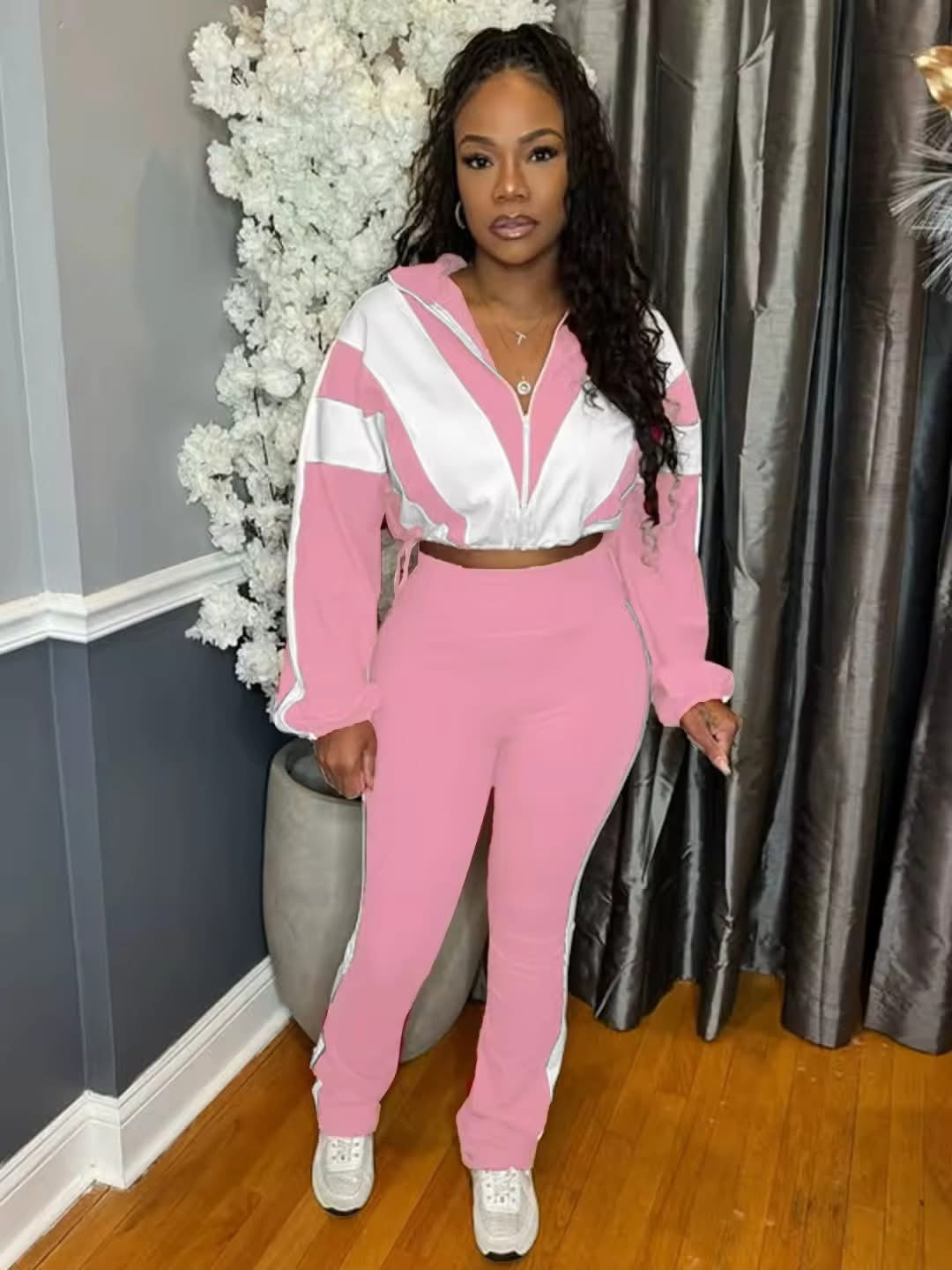 "Bady Bawdy" Cropped Jacket Track Suit